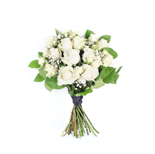 Innocent White Roses Bouquet