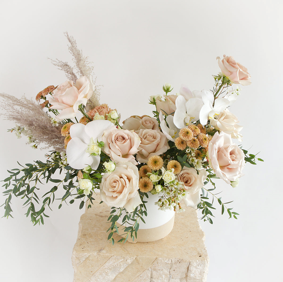 PastelEarthBouquetwithVase - Rainbow Floral
