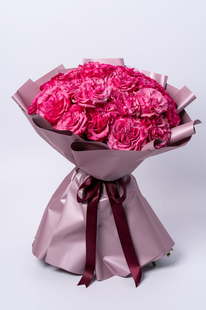 Blush Radiance | Premium Pink Ecuadorian Garden Rose Bouquet