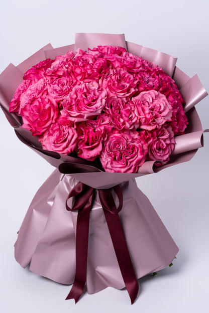 Blush Radiance | Premium Pink Ecuadorian Garden Rose Bouquet