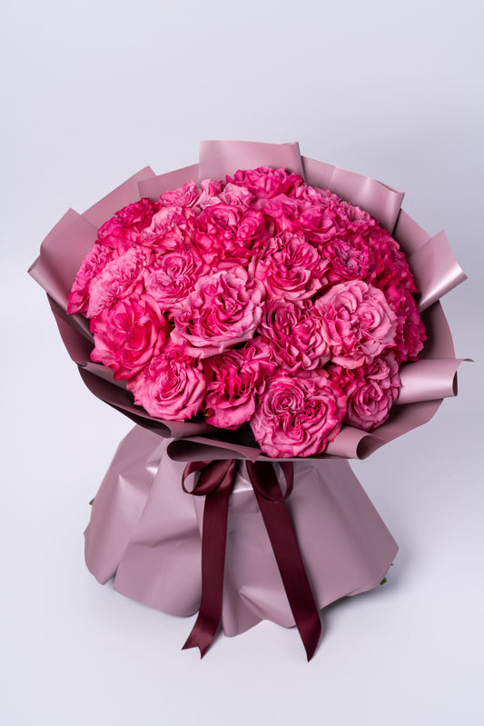 Blush Radiance | Premium Pink Ecuadorian Garden Rose Bouquet